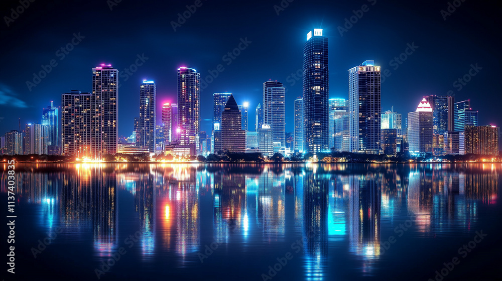 Naklejka premium ビルと都会の都市景観