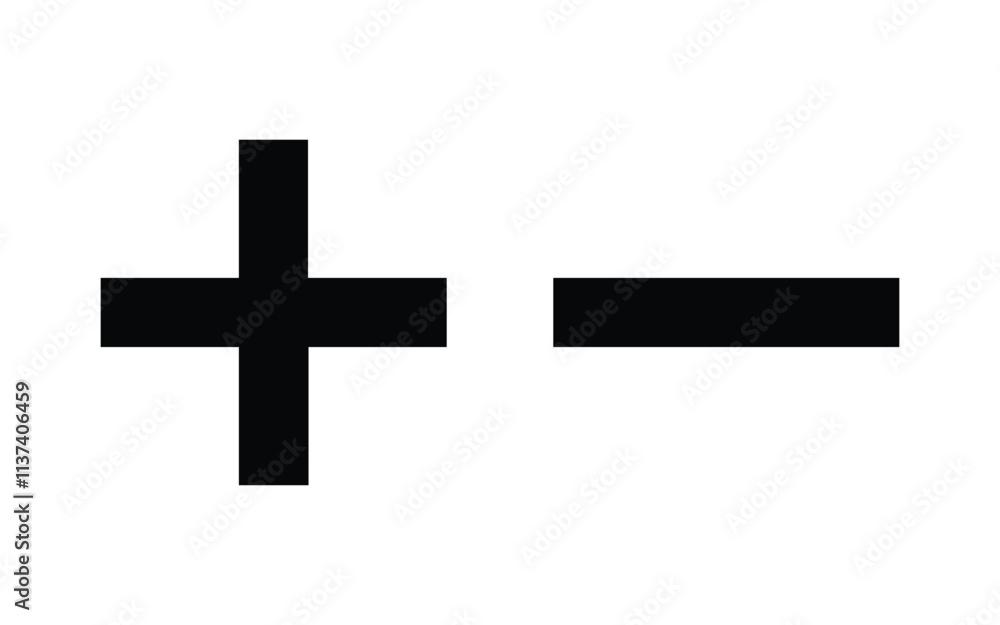 Obraz premium plus minus icon vector symbol