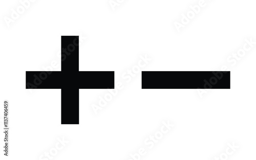 plus minus icon vector symbol
