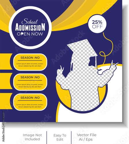 school admission post design template