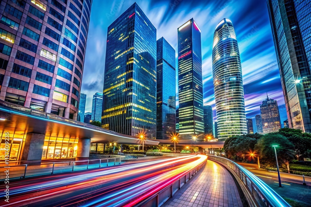 Obraz premium Animated Background Architectural Photography: Stunning Cityscapes, Modern Buildings, Futuristic Designs