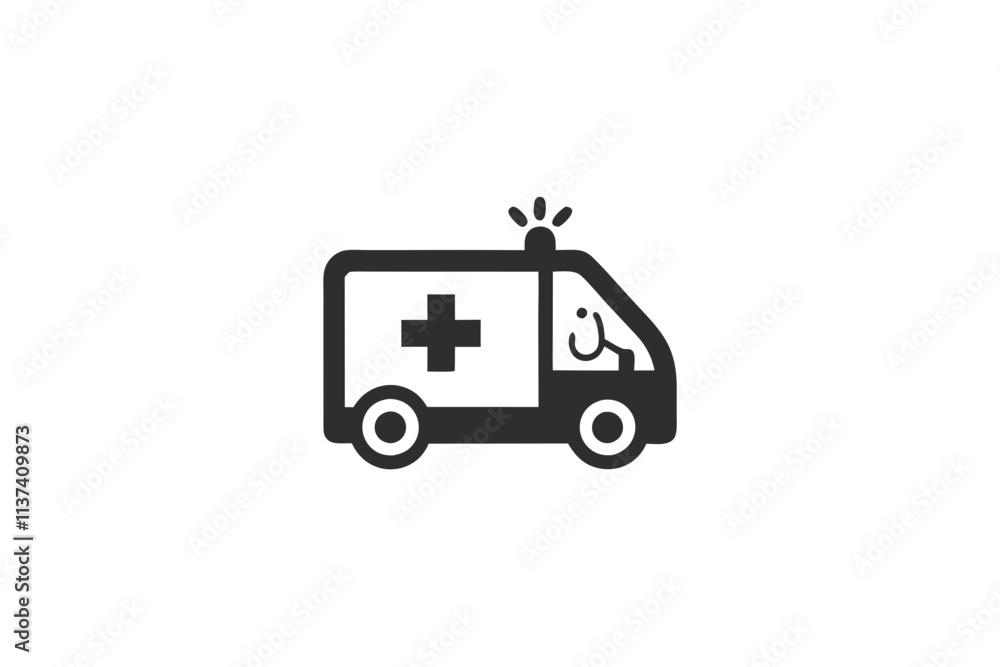 creative medical ambulance icon and logo vector illustration creative medical ambulance icon and logo vector illustration