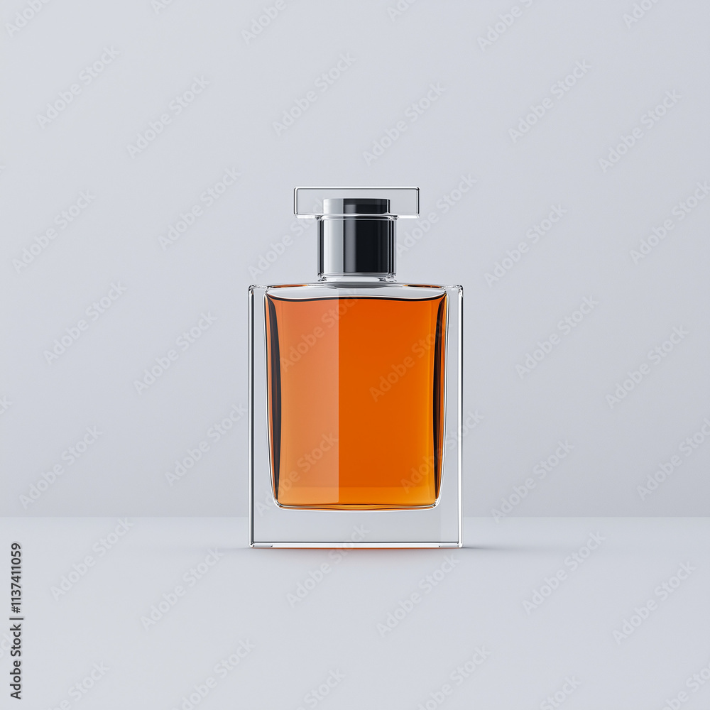 Classic and Sophisticated Aftershave Bottle with Sleek Grey Background Classic and Sophisticated Aftershave Bottle with Sleek Grey Background
