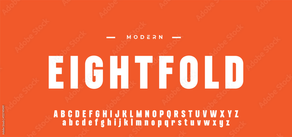 Fototapeta premium Abstract modern urban alphabet fonts. Typography sport, technology, fashion, digital, future creative logo font.