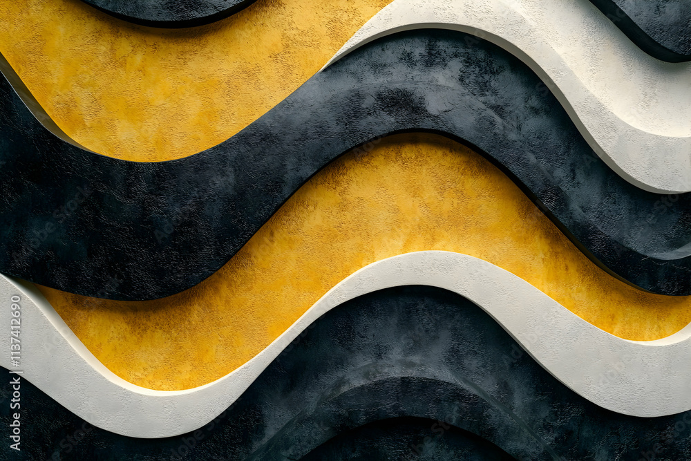 Obraz premium Abstract 3D Wave Background Illustration