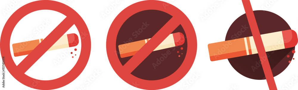 cigarette red ban danger addiction caution warning cigarette red ban danger addiction caution warning