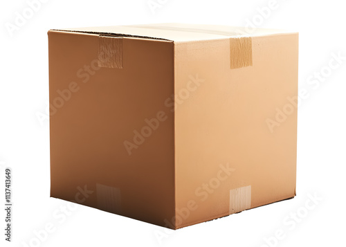 Blank brown cardboard box on a white background. isolated background.