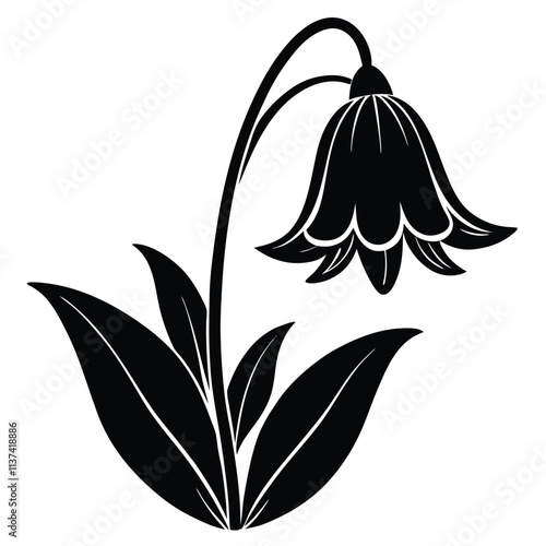 bluebell flower vector silhouette