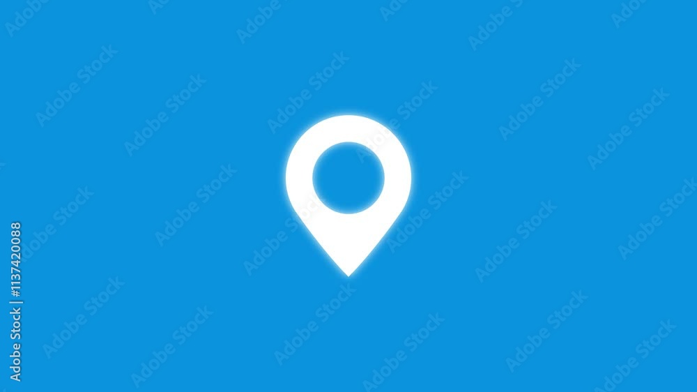 location icon animation, GPS icon and radio wave in gradient color background. location icon animation, GPS icon and radio wave in gradient color background.