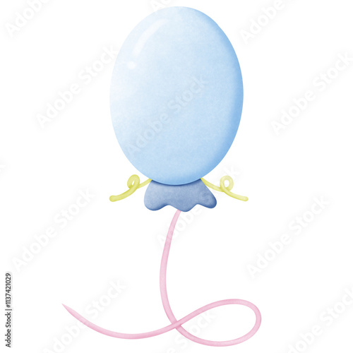Birthday balloon isolated on transparent background
