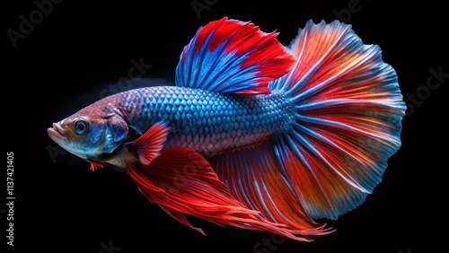 Betta Fish Photography: Striking Black Background Images - High-Resolution Food Photography