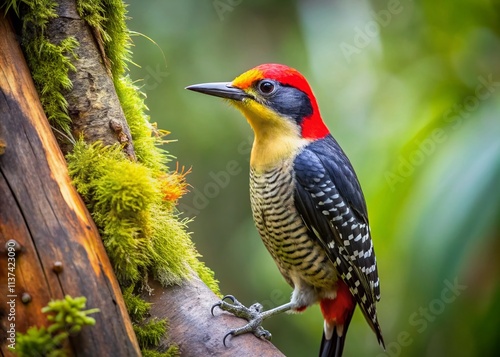 Black-cheeked Woodpecker (Melanerpes pucherani) - Candid Photos of Ecuadorian Bird photo