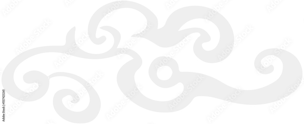 Fototapeta premium Chinese Smoke cloud Icon
