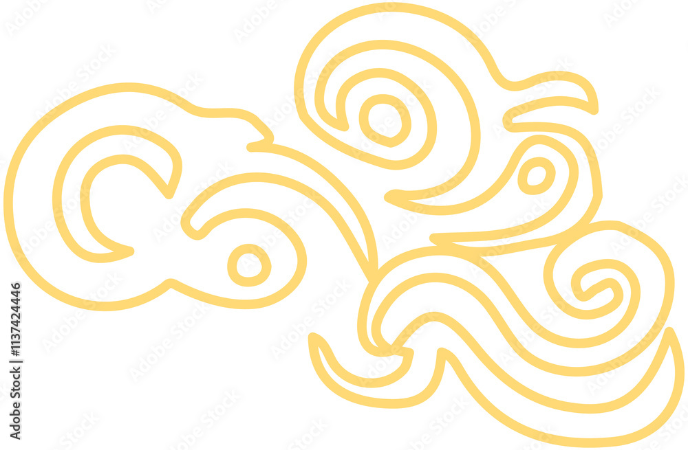 Fototapeta premium Happy Mid Autumn Festival Cloud icon 