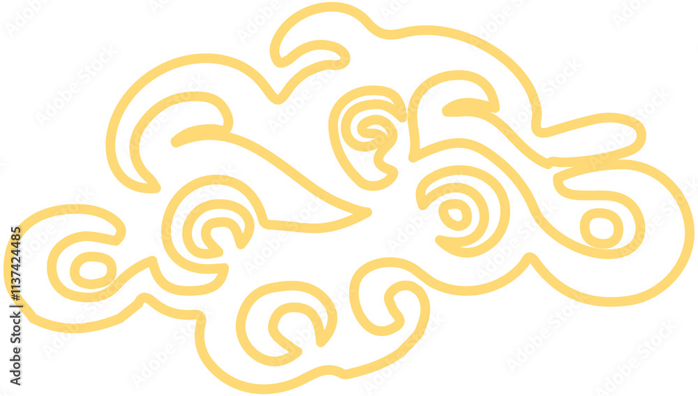 Fototapeta premium Happy Mid Autumn Festival Cloud icon 