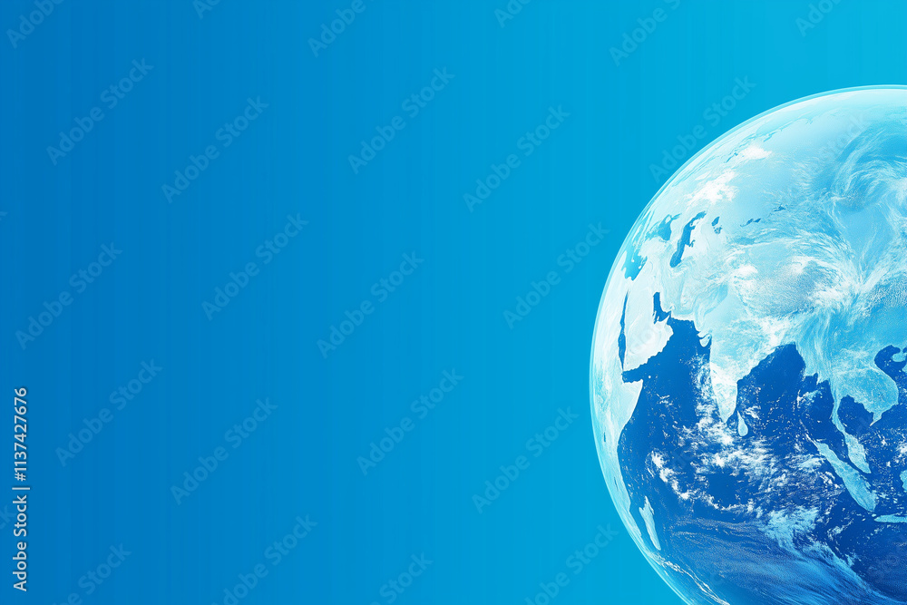 Obraz premium Blue Earth Concept Background
