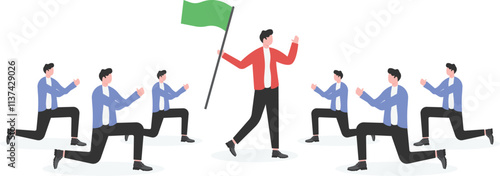 Victory in battle, the businessman defeated all opponents

