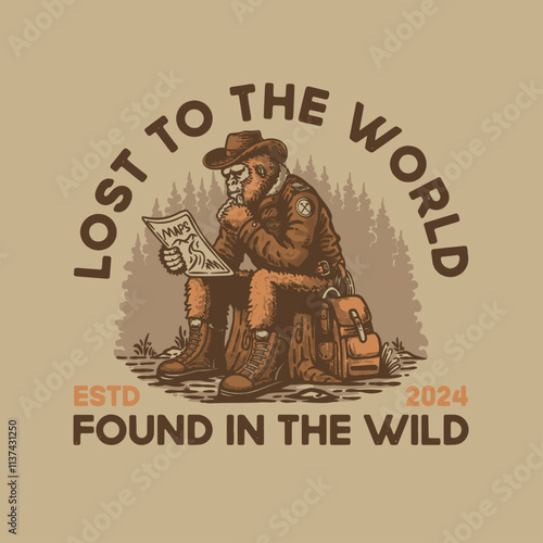 vintage bigfoot badge design