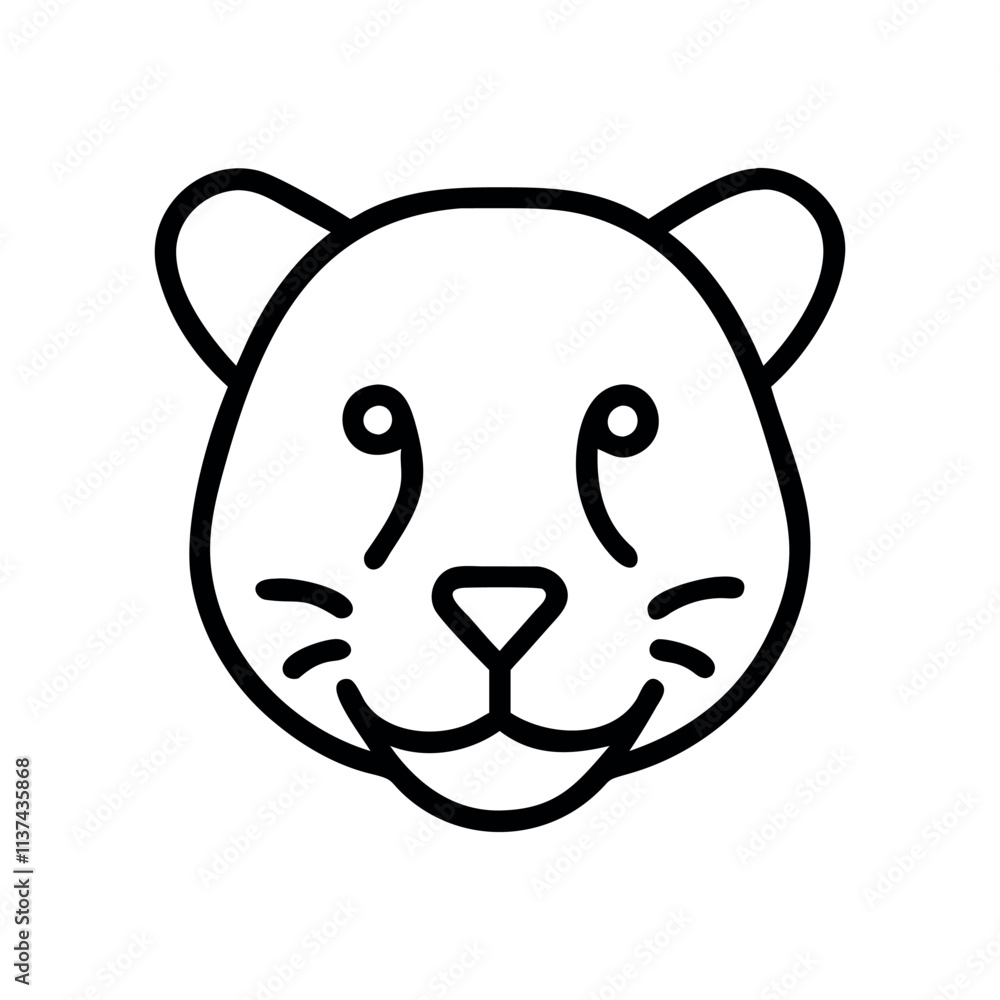 Vector graphic of a tiger's head, Tiger head vector Art, Icon, Logo and Graphics. Tiger head outline and line art illustration design. Vector graphic of a tiger's head, Tiger head vector Art, Icon, Logo and Graphics. Tiger head outline and line art illustration design.