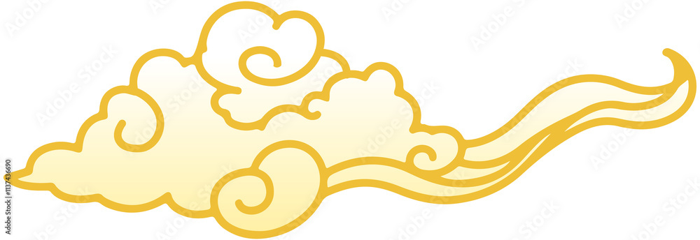 Fototapeta premium Mid-Autumn Festival cloud decoration 