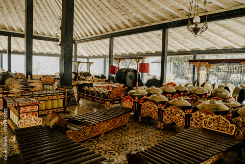 Indonesian Gamelan Musical Instruments photo