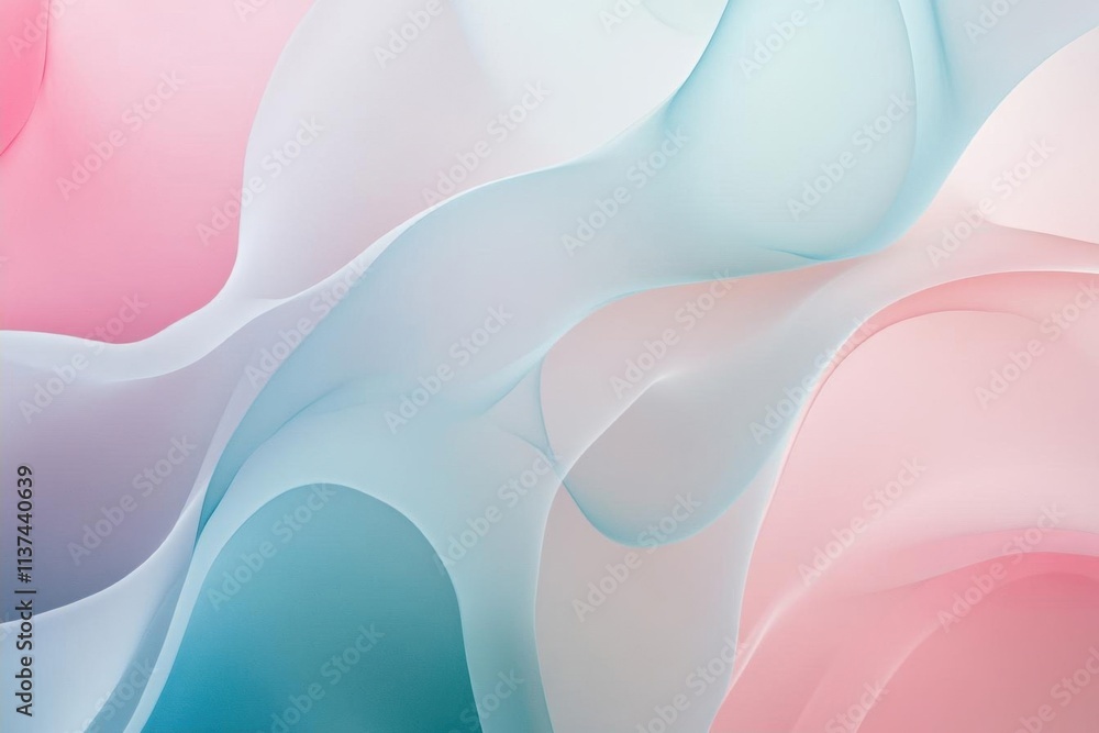 Soft pastel waves blending in an abstract, fluid design. Soft pastel waves blending in an abstract, fluid design.