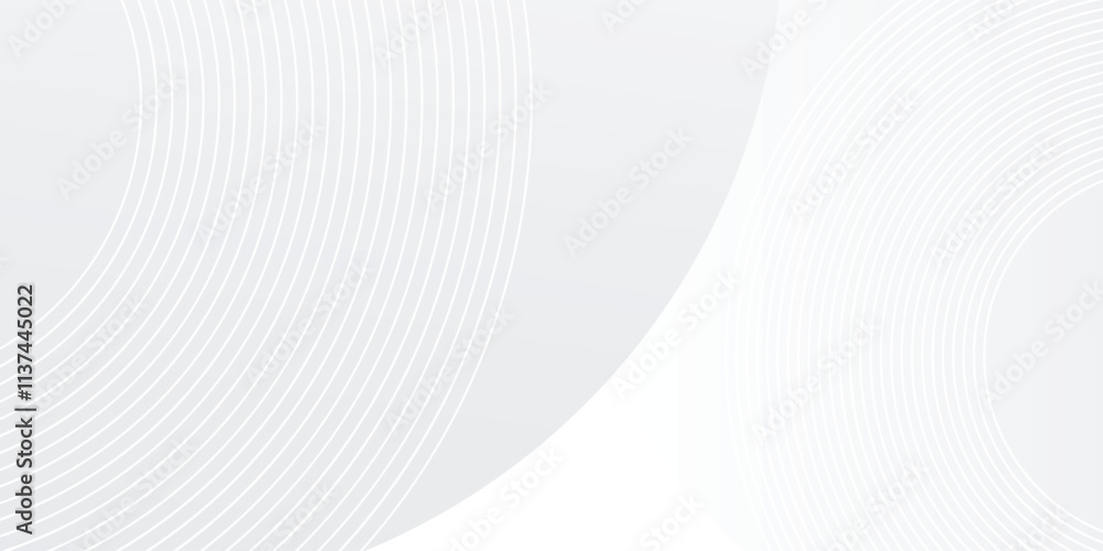 Fototapeta premium Modern white geometric abstract background overlap layer on bright space simple