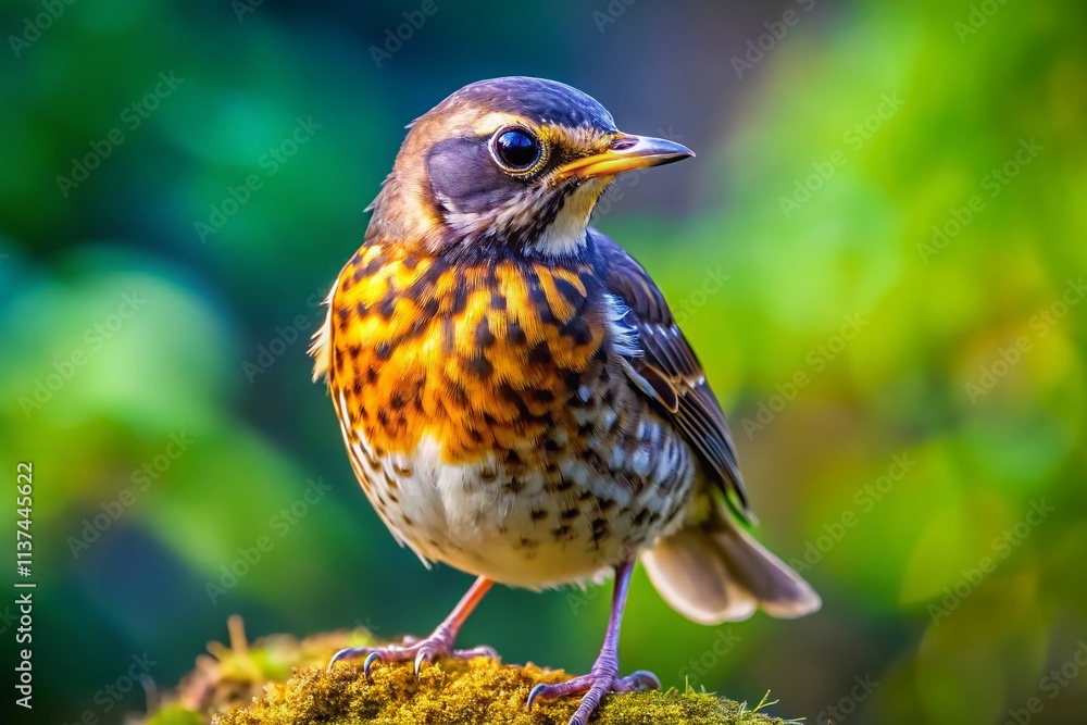 Close-up Bird Portrait, Rock Perch, Baby Bird Photography, Wildlife Nature Image, Avian Wildlife Close-up Bird Portrait, Rock Perch, Baby Bird Photography, Wildlife Nature Image, Avian Wildlife