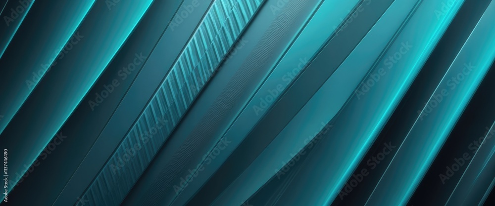 Obraz premium Abstract Cyan and black light pattern gradient metal texture background