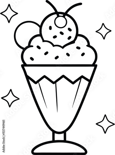 Happy Ice Cream Character