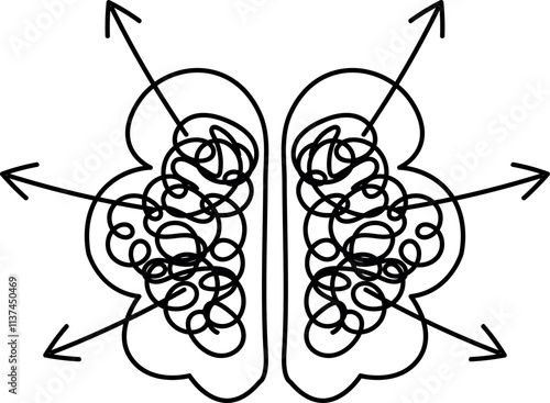 Tangled Thoughts: A Visual Representation of Mental Chaos