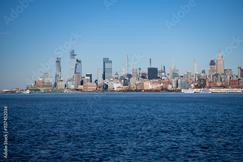 Wallpaper Mural New York City. Manhattan downtown skyline skyscrapers. New York City skyline, cityscape of Manhattan in USA. Torontodigital.ca