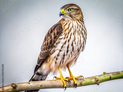 Cooper's Hawk Juvenile Bird Photography: Accipiter cooperii, Perched Young Hawk, Wildlife Image, Nature Photo, Raptor, Bird of Prey, Wild Bird photo