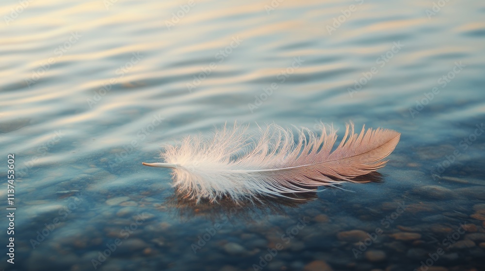 A Delicate Feather Caught in a Gentle Breeze, Symbolizing Freedom and Serenity Generative AI A Delicate Feather Caught in a Gentle Breeze, Symbolizing Freedom and Serenity Generative AI