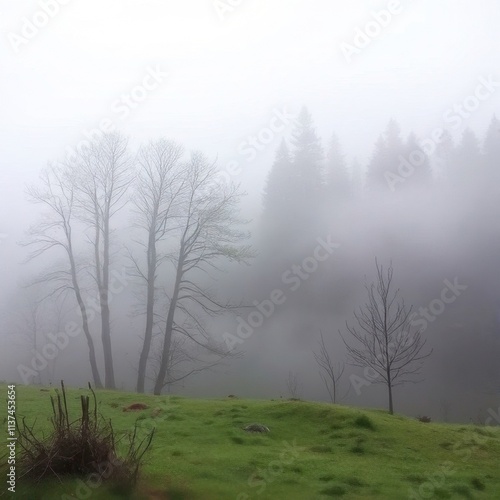 Misty Morning in the Forest