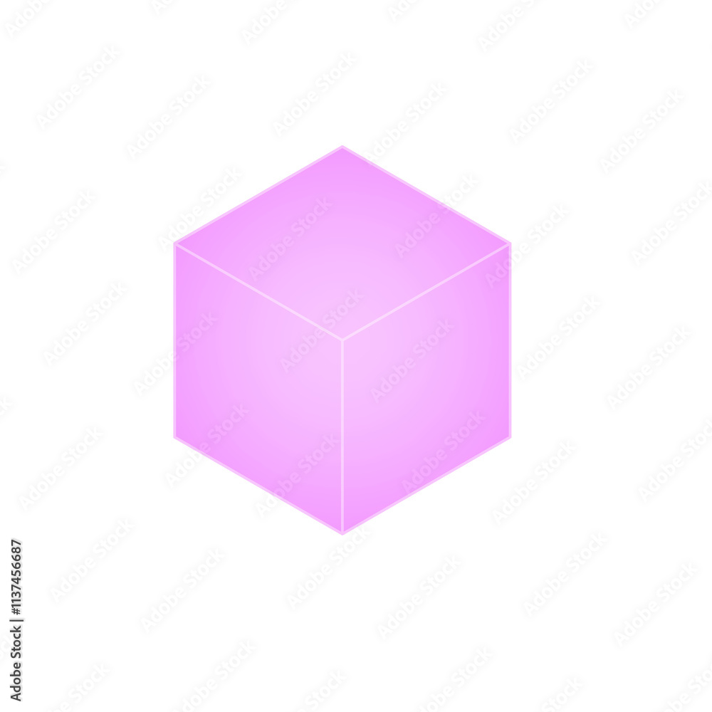 3D cube shape