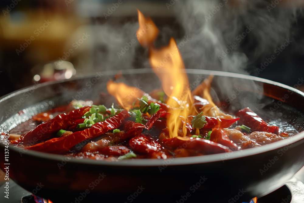 Traditional Chinese Spicy Hotpot Dish Background Traditional Chinese Spicy Hotpot Dish Background