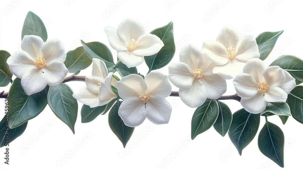 Fototapeta premium Delicate White Blossoms Branching Beautifully