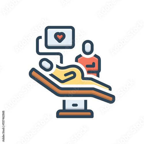 Color illustration icon for pregnant