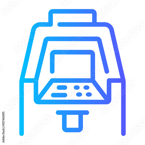 atm machine Line Gradient Icon