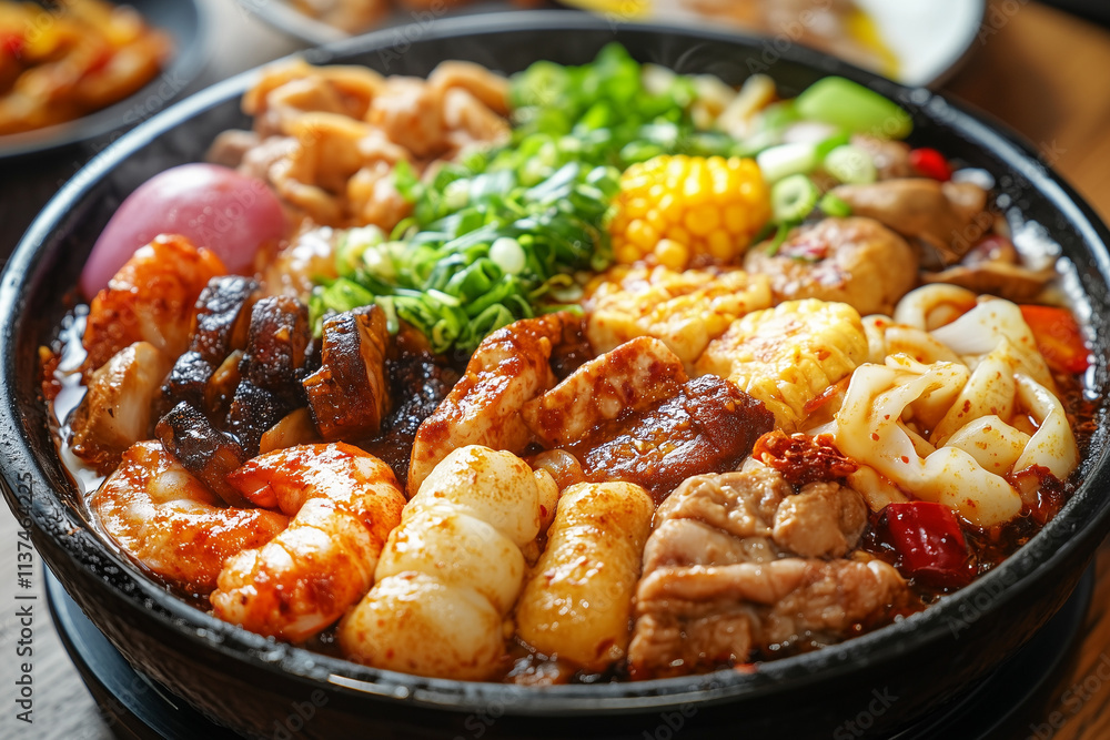 Traditional Chinese Spicy Hotpot Dish Background Traditional Chinese Spicy Hotpot Dish Background