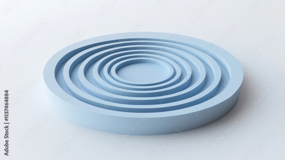 Obraz premium Expanding Sphere with Concentric Glowing Rings