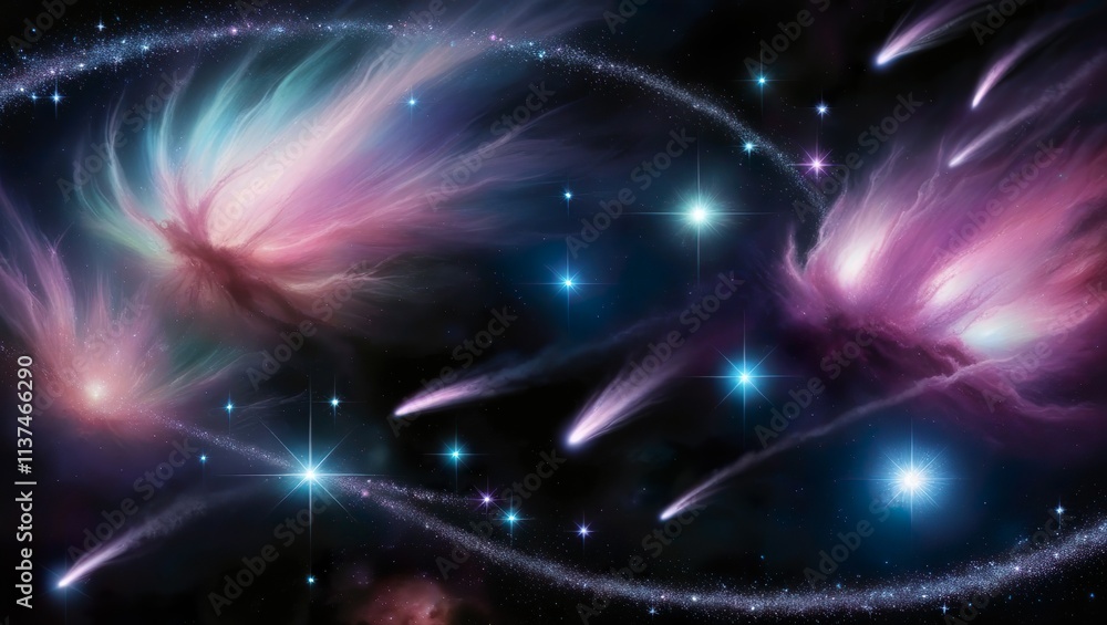 Obraz premium A breathtaking galaxy background.