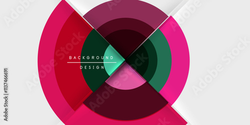 Target circle geometric abstract shapes. Vector Illustration For Wallpaper, Banner, Background, Card, Book Illustration, landing page