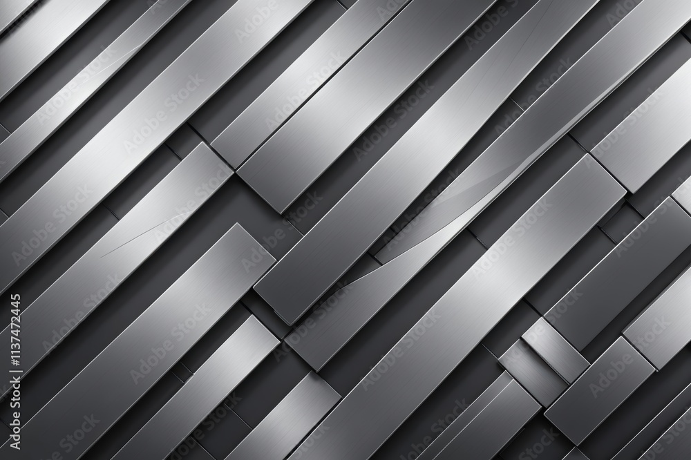 Abstract silver metal background. Geometric metal pattern angular cladding Abstract silver metal background. Geometric metal pattern angular cladding