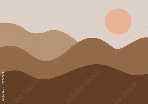 earth tone landcape background for decoration