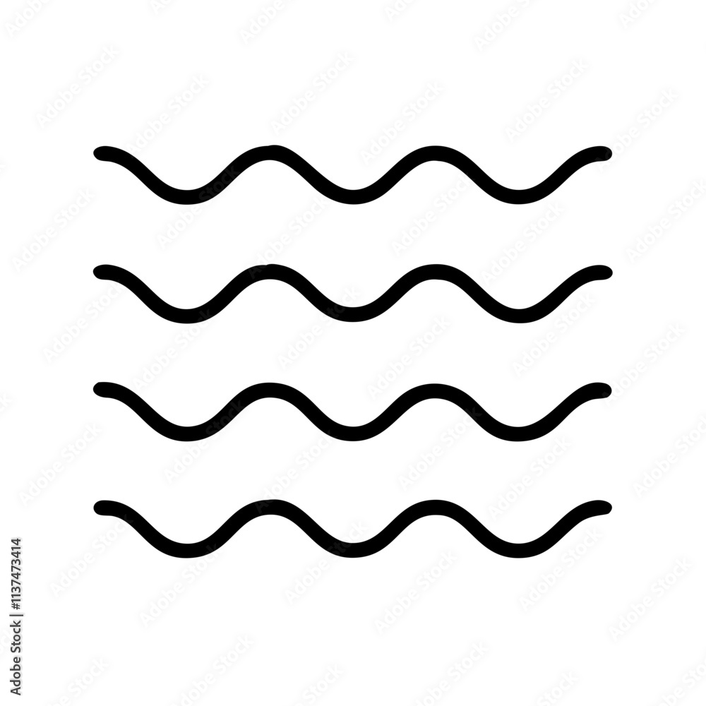 calm waves icon, mental health day line art, mental health day icon - simple black line art icon of calm waves, for mental health day celebrations. mental health day vector art. calm waves icon, mental health day line art, mental health day icon - simple black line art icon of calm waves, for mental health day celebrations. mental health day vector art.