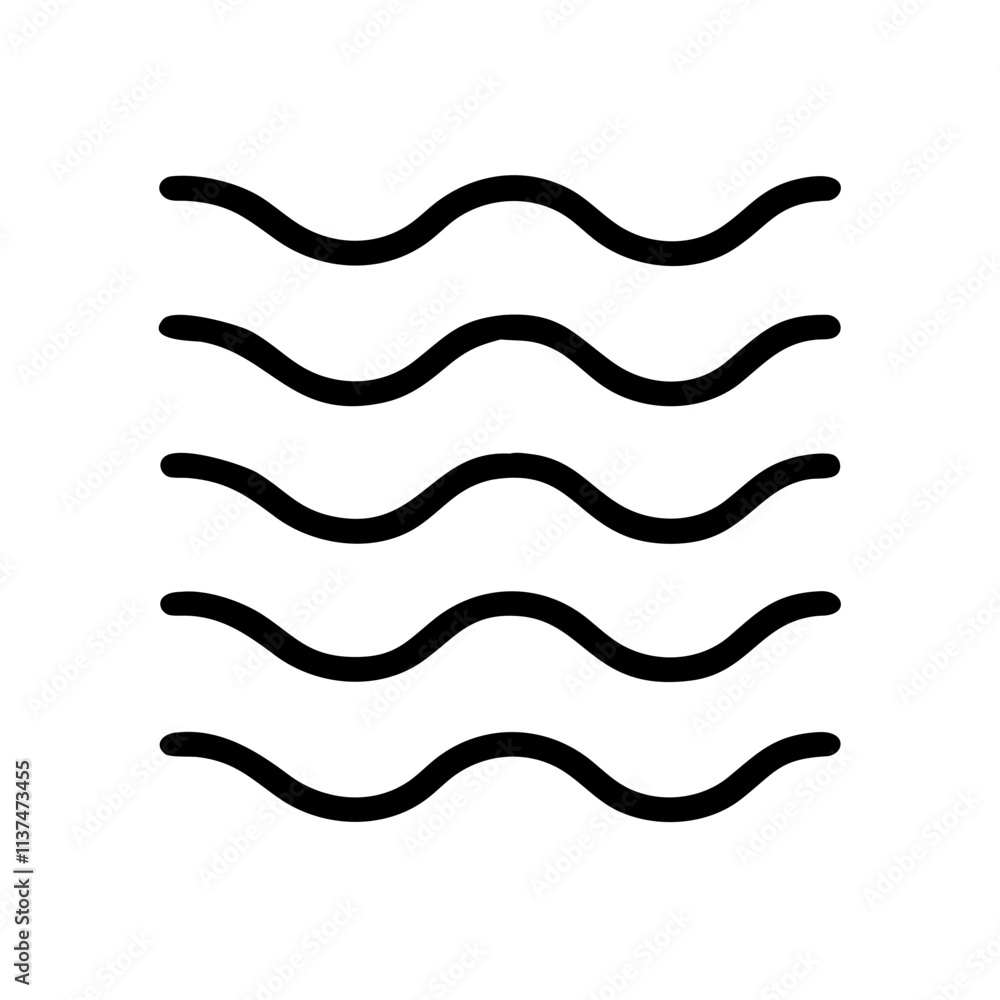 calm waves icon, mental health day line art, mental health day icon - simple black line art icon of calm waves, for mental health day celebrations. mental health day vector art. calm waves icon, mental health day line art, mental health day icon - simple black line art icon of calm waves, for mental health day celebrations. mental health day vector art.