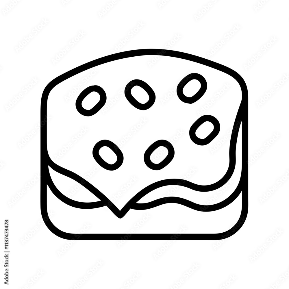 cornbread icon, mental health day line art, mental health day icon - simple black line art icon of cornbread, for mental health day celebrations. mental health day vector art. cornbread icon, mental health day line art, mental health day icon - simple black line art icon of cornbread, for mental health day celebrations. mental health day vector art.