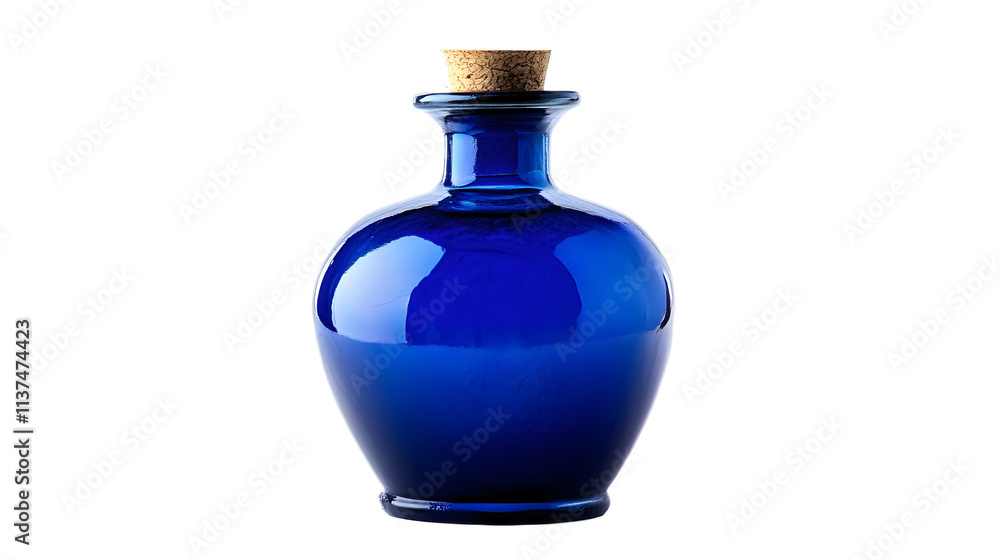 blue potion bottle isolated on white background blue potion bottle isolated on white background